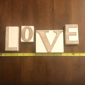 Block LOVE letters sign Home Decor